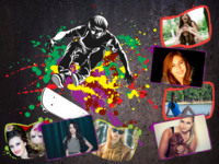 Skating Tricks Spaß photo collage design