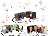 Starry Skies Hand Drawn photo collage design