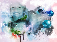 White Christmas Kì nghỉ photo collage design