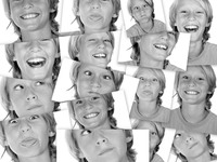 Black and White Stacks Black & White photo collage design