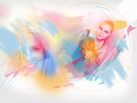 Abstracted Smiles Astratto photo collage design