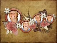 Vintage Floral Framing Nature photo collage design