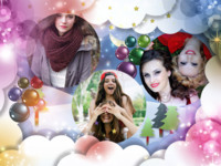 Xmas Is Here Holidays photo collage design