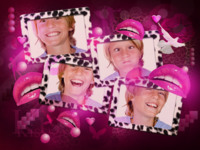 Luscious Lips Girly photo collage design