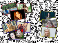 Wingdings and Widgets Black & White photo collage design