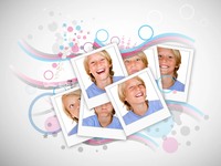 Swirling Stacks Girly photo collage design