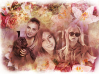 Fading In Flowers Nature photo collage design