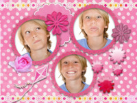 Pink and Polka Dots Girly photo collage design