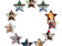 Circle of Stars Básico photo collage design