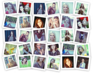 Vintage Overlapping Impressions Effects photo collage design