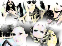 Overlapping Pastel Sketch Effects photo collage design