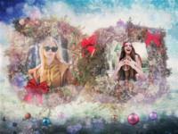 Christmas Garlands Vacanze photo collage design