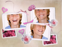Flowers and Bows Girly photo collage design