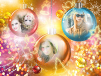 Christmas Candles Vacanze photo collage design