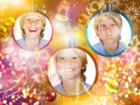 Christmas Candles Vacanze photo collage design