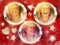 Red and Gold Hearts Per ragazze photo collage design