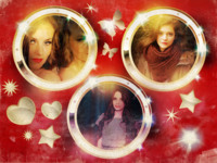 Red and Gold Hearts Girly photo collage design