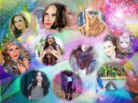 Glamour Stars Abstrakt photo collage design