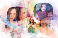 Color Eco Fading Abstract photo collage design