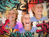 Graffiti Music Fun photo collage design