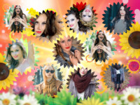 Power To The Flowers Spaß photo collage design
