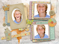 Scrapbook Smiles Nature photo collage design