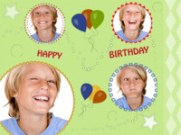 Birthday Balloons Congratulations photo collage design