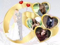 Golden Love Weddings photo collage design