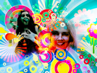 Flower Power Joy Spaß photo collage design