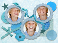 Blue Boundaries Mädchenhaft photo collage design