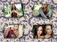 Polka Dots and Filagree Orgânico photo collage design