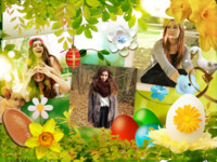 Easter Blooms Holidays photo collage design