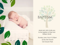 Baptism Karten photo collage design
