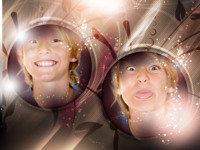 Shimmering Borders Abstrakt photo collage design