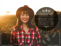 Home Is Where The Heart Is Biglietti photo collage design