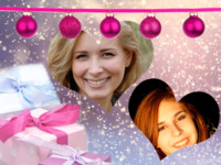 Girly Christmas Holidays photo collage design