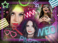 Neon Party Spaß photo collage design