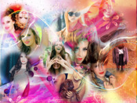 Shades of Color Abstract photo collage design