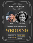 Come To Our Wedding Karten photo collage design