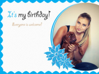 Birthday in Blue Congratulations photo collage design