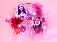 Flowers and Pink Glass Girly photo collage design