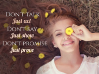 Don't Talk Just Act E-Cards photo collage design