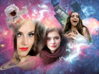 Astronauts In Space Spaß photo collage design
