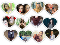 Rows and Rows of Hearts Love photo collage design
