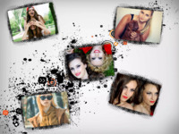 Paint Splatter Abstract photo collage design