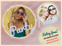 Party Time Karten photo collage design