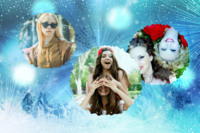 Winter Wonder Land Abstract photo collage design