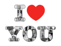 I LOVE You Love photo collage design