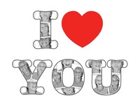 I LOVE You Amore photo collage design