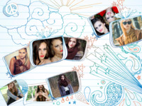 Peace and Star Power Hand Drawn photo collage design